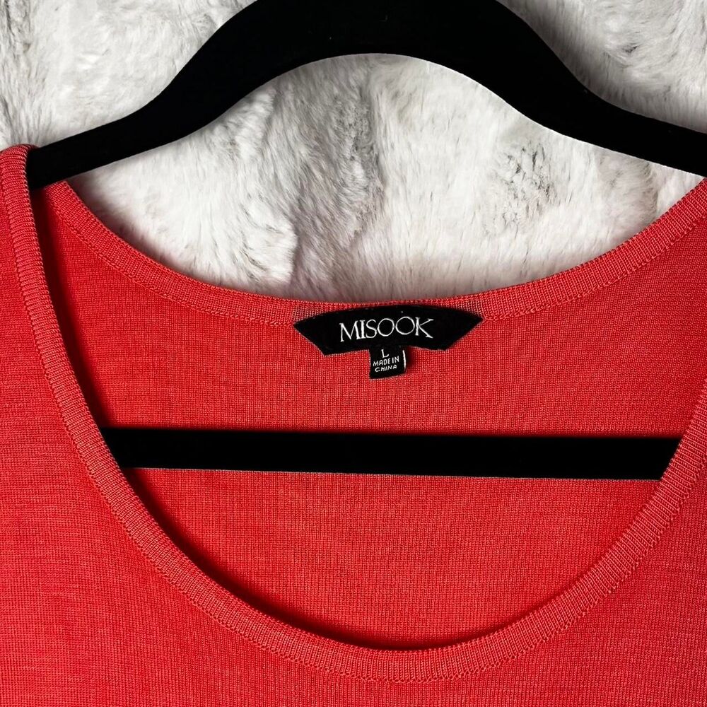 MISOOK SIZE LARGE CORAL PINK sleeveless top - Picture 3 of 5